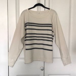 3 items for $15 Creme color stripe sweatshirt